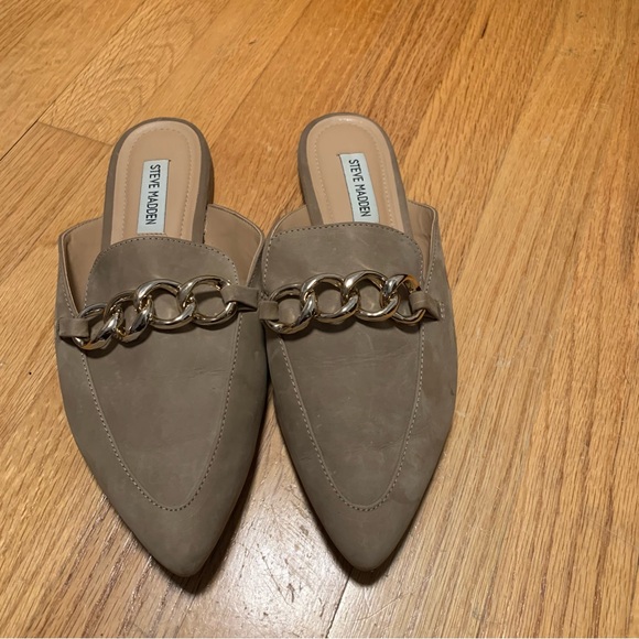 NWOT Steve Madden tan suede mules size 8 - Picture 4 of 4
